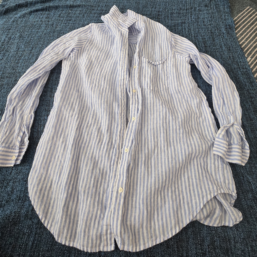 Striped 100% Linen Shirt